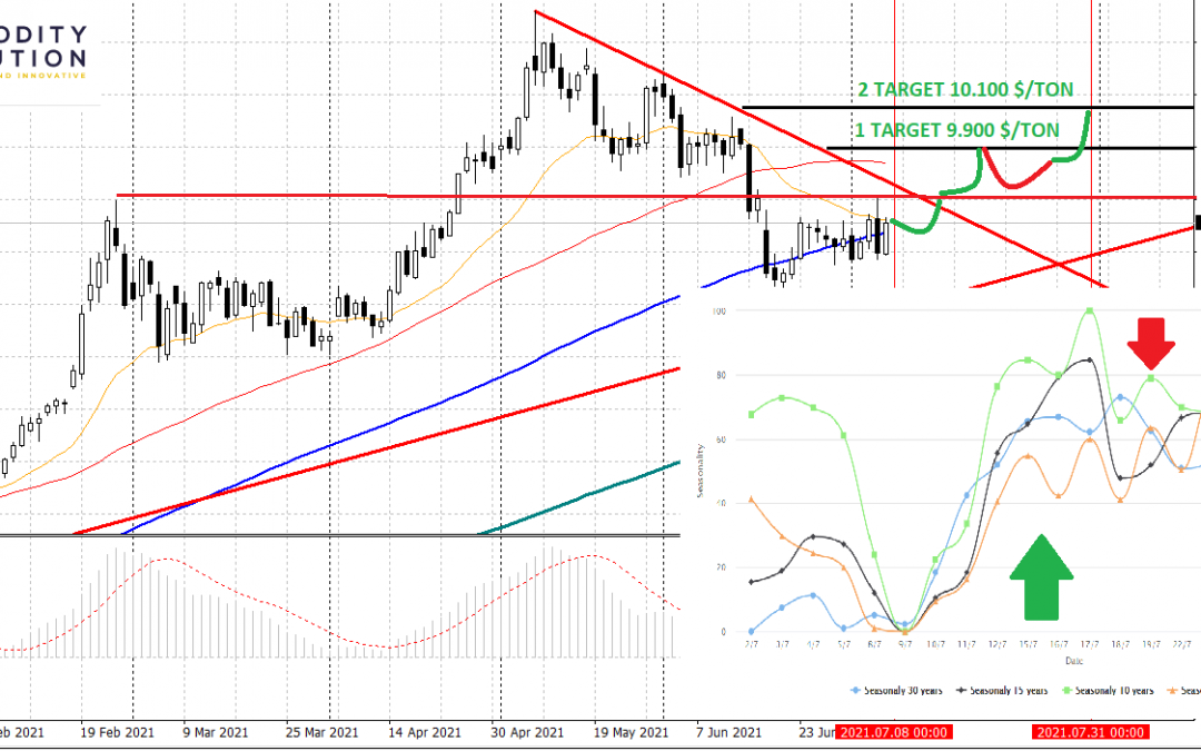 Copper: possible rebound in prices for July