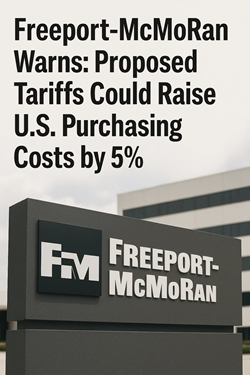 Freeport-McMoRan Avverte: I Dazi Proposti Potrebbero Far Salire Del 5% I Costi Di Acquisto Negli Stati Uniti