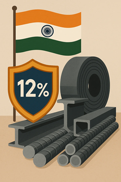 L’India Introduce Un Dazio Di Salvaguardia Del 12% Sui Prodotti Piani In Acciaio Per Proteggere L’industria Nazionale