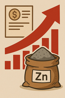 In Aumento I Treatment Charges Spot Per I Concentrati Di Zinco Importati In Cina