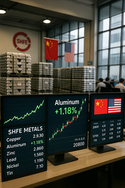 Metalli Di Base In Rialzo Sullo Shfe: L’alluminio Guida Il Rally Dopo I Colloqui Usa-Cina