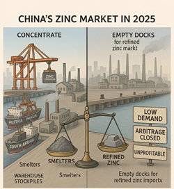 Importazioni Di Concentrati Di Zinco In Crescita In Cina, Mentre Calano Quelle Di Zinco Raffinato