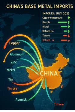China: Base Metal Imports in July 2025, Amid Strategic Stockpiles and Volatility