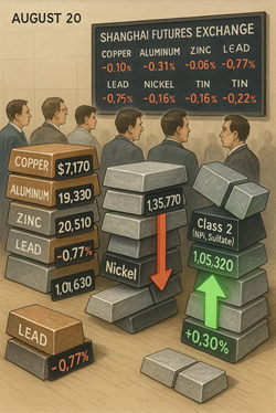 Base Metals Decline at SHFE: Cautious Sentiment and Focus on Geopolitical Tensions