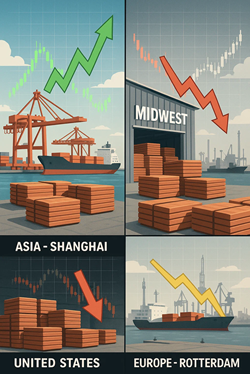 Copper Premiums: Decline in the United States and Europe, Rises in Asia