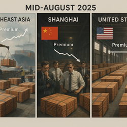 Global Copper Cathode Premiums: Contrasting Trends Between Asia, Shanghai, and the United States