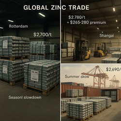 Global Zinc Premiums Steady, But With Sluggish Demand and Seasonal Slowdown
