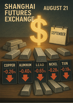 Base Metal Prices Decline at SHFE: Lead Leads Losses