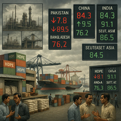 HDPE Prices Decline in Pakistan, Sri Lanka, and Bangladesh, Stable in Most of Asia