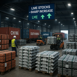 LME Metal Inventories Rise Sharply in July, Driven by Asian Flows