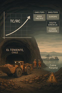 Copper TC/RC Rebounds for Fifth Week, But Market Fears Impact of El Teniente Mine Accident