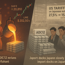 Secondary Aluminum: ADC12 Prices Rise in China and Japan, But Demand Remains Weak