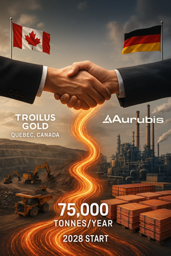 Aurubis Secures Copper Supplies From Quebec: Strategic Agreement With Troilus Gold