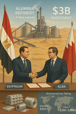 Egyptalum and Alba Evaluate $3 Billion Alumina Refinery in Egypt