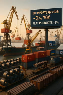 EU Steel Imports Decline in Second Quarter of 2025