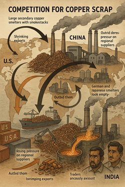 Chinese Secondary Copper Smelters Struggle with Competition and Tax Policies