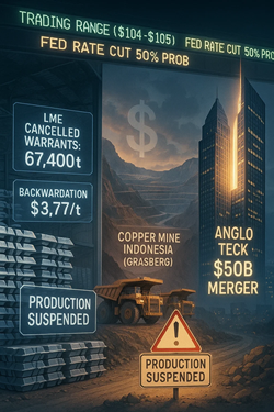 Metals Markets: Record Cancellations for Aluminum at the LME, Copper Supported by Grasberg