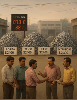 Indian Aluminum Scrap Market: Cautious Buying and Prices Under Pressure