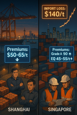 Spot Copper Market Between Shanghai and Southeast Asia: Sluggish Demand and Falling Premiums