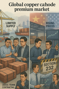 Copper Premiums: Stability in Asia, Rise in the United States Amid Trade Uncertainty