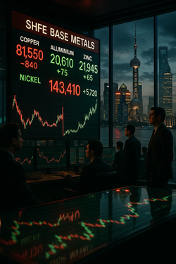 Base Metal Prices Rise on the Shanghai Futures Exchange