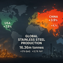 Produzione Mondiale Di Acciaio Inossidabile In Crescita Nel Secondo Trimestre 2025