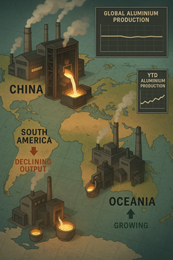 World Primary Aluminum Production Stable in August Despite Regional Growth
