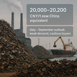 Scrap in Italy: Slow Restart After Summer Break, Demand Still Weak