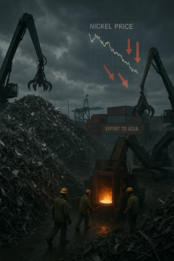US Stainless Steel Scrap: Prices Fall for 304 Grade, Pressure on Nickel, and Weak Demand