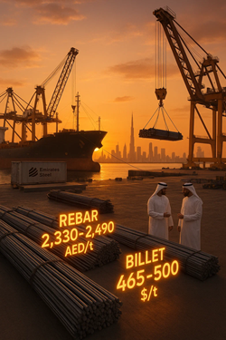 UAE: Billet and Rebar Prices Stable, Expectations for New Offers