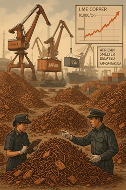 Chinese Copper Scrap Demand Declines: Amid New Tax Rules, LME Rises, and Delays at African Smelters