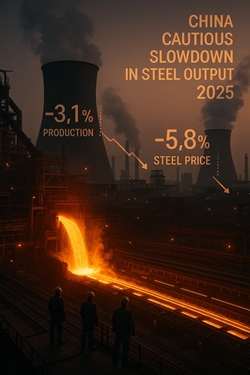 China Reduces Steel Production Again: Fourth Consecutive Month of Decline in September