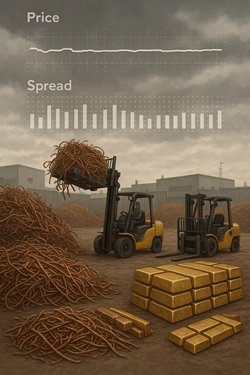 US Copper Scrap Market: Weak Demand But Stable Prices, Unchanged Spreads, and Increased Export Competition