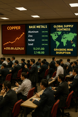 SHFE Base Metals: Prices Unchanged, but Copper Leads Gains on Concentrate Shortage