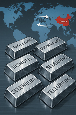 Minor Metals: Chinese Bismuth Exports Rise, Gallium and Germanium Decline, European Markets Steady But Under Pressure Due to Supply Shortages