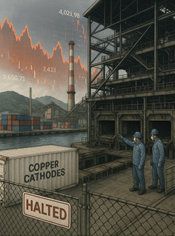 Pan Pacific Copper Suspends Copper Cathode Shipments for November: Operational Issues in Japan and Tensions in Asian Market