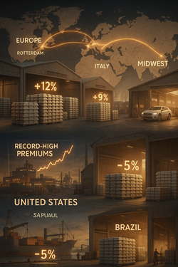 P1020 Aluminum Premiums: Global Trends Across Europe, the United States, and Brazil