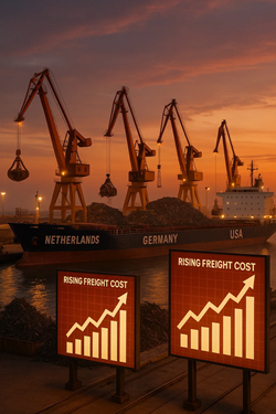 Ferrous Scrap Import Prices Rise in Turkey Due to Higher Freight Costs and Bulk Vessel Shortage