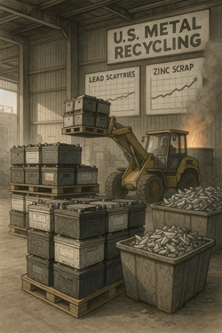Lead-Acid Battery Prices Rise Slightly in the United States, Other Lead and Zinc Scrap Remains Stable
