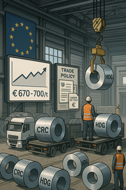 European Flat Steel Prices Rise Slightly: Market Cautious Amid CBAM and New EU Safeguards