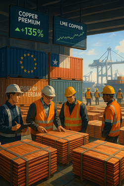 Copper: European Premiums Rise for EQ Cathode, Stable for Grade A Despite LME Rally