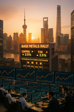 Shanghai Metals Rise: Copper and Tin Lead Gains Amid US Rate Cut Expectations