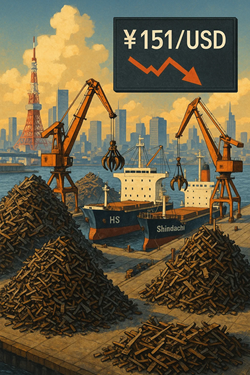 Japanese Ferrous Scrap Rises: Weak Yen and Limited Supply Support Prices
