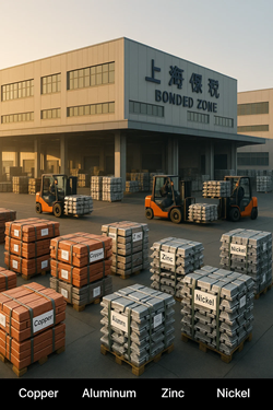 Base Metal Inventories in Shanghai Bonded Zones: Copper Rises, While Aluminum, Zinc, and Nickel Decline in September