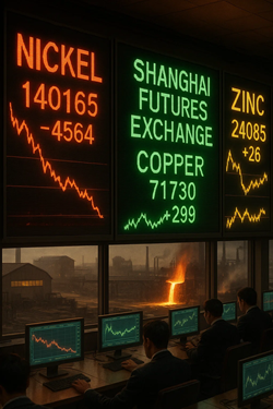 Shanghai Futures Exchange: Base Metals Rise Slightly, But Nickel Falls on Surplus Supply and Weak Demand