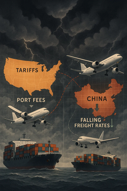 Excessive Trade Tensions Between the United States and China: New Tariffs, Port Fees, and Limited Impact on Shipping, But Severe Pressure on Freight Rates
