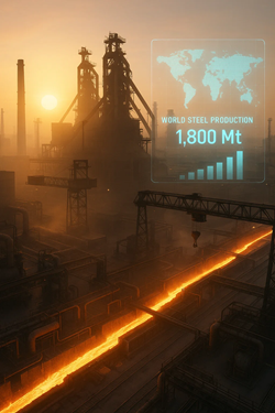 Produzione Globale Di Acciaio In Calo: Ottobre Segna Una Nuova Battuta D’Arresto