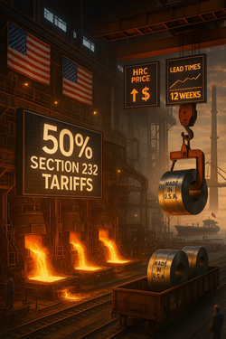 Section 232: US Steel Mills Applaud 50% Tariffs, Orders Rise, Delivery Times Extended