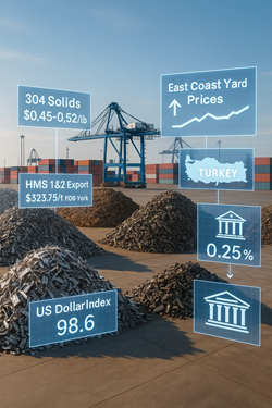 Scrap USA: Mercati In Stallo Tra Fine Anno, Cautela Globale E Domanda Debole