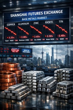 Metalli Di Base In Calo Allo SHFE Tra Pressioni Macro E Rafforzamento Del Dollaro